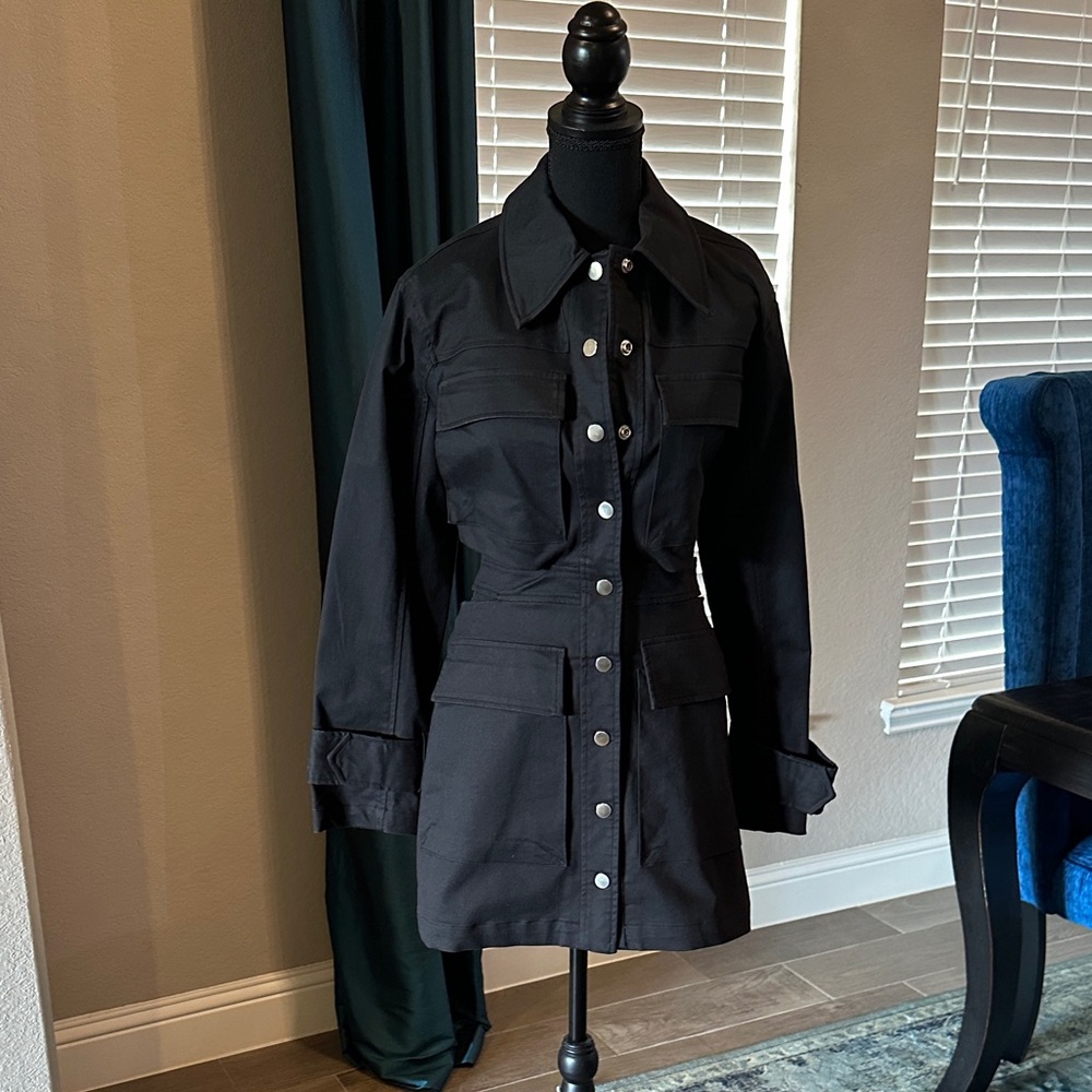 Black Button-Up Women's Dress